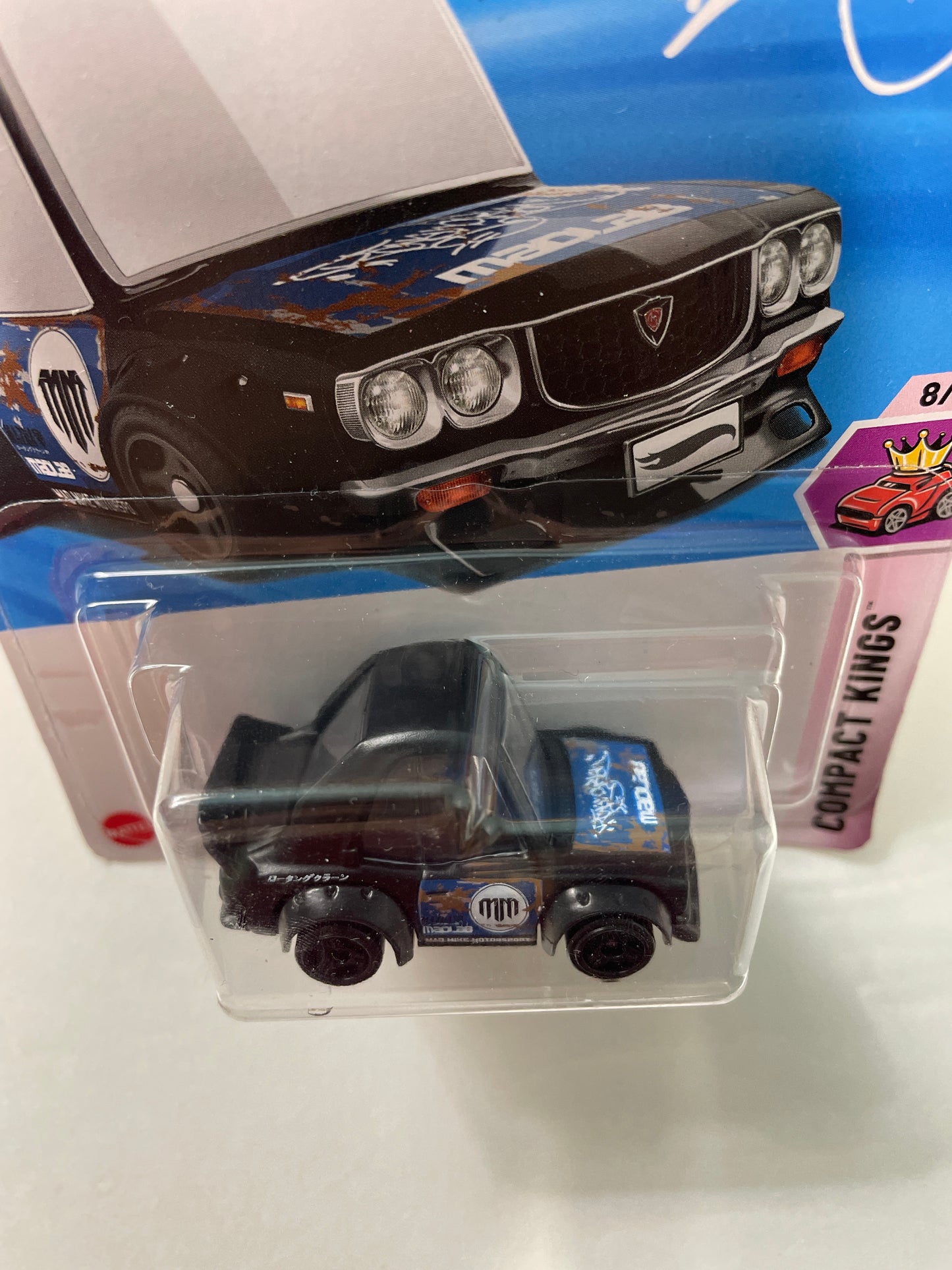 Hot Wheels 1/64 Mazda RX-3 Black - Damaged Box