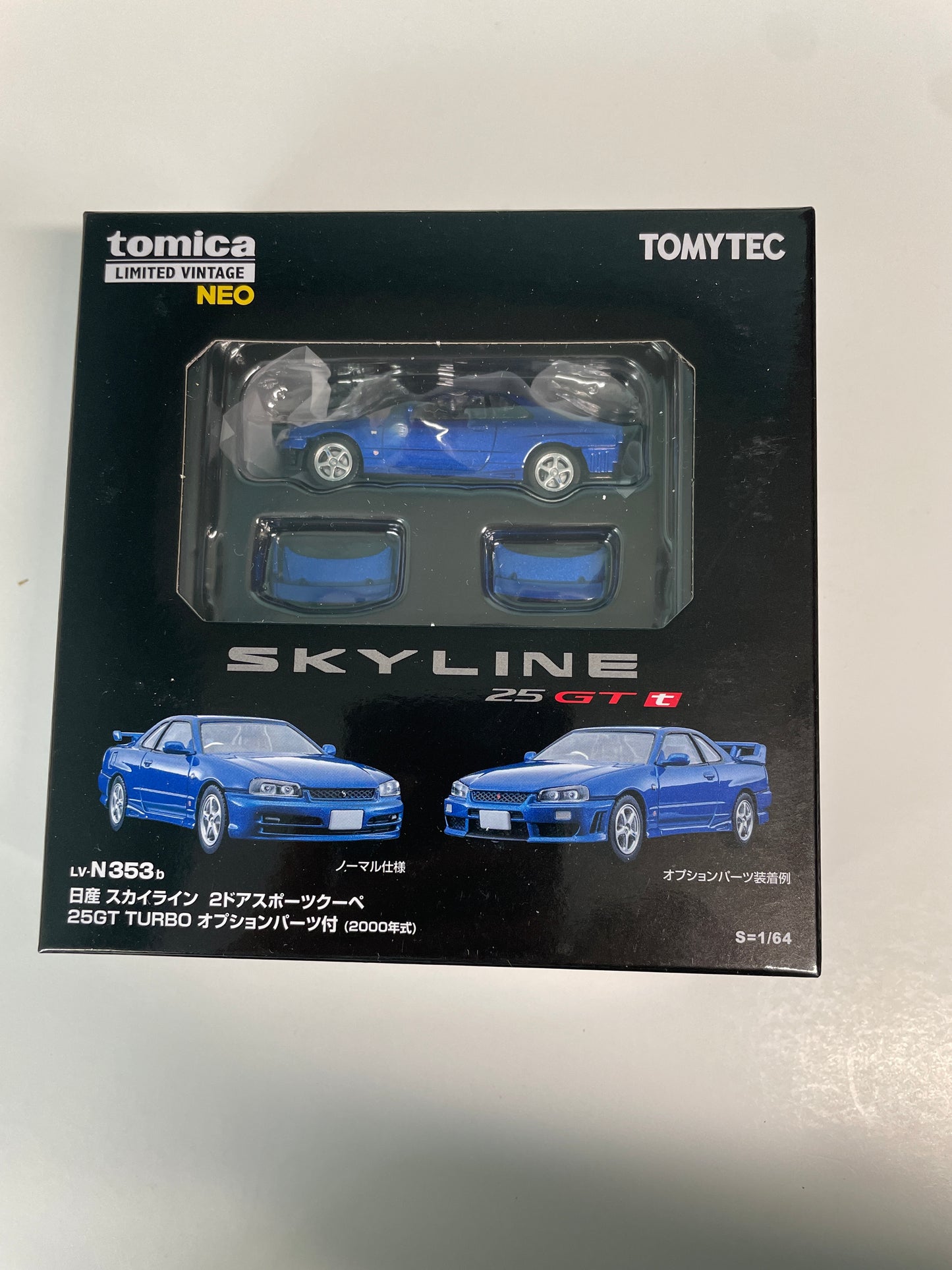 Tomica Limited Vintage Neo 1/64 LV-N353b Nissan Skyline 2Door Sports Coupe 25GT Turbo w/ Optional Parts Blue