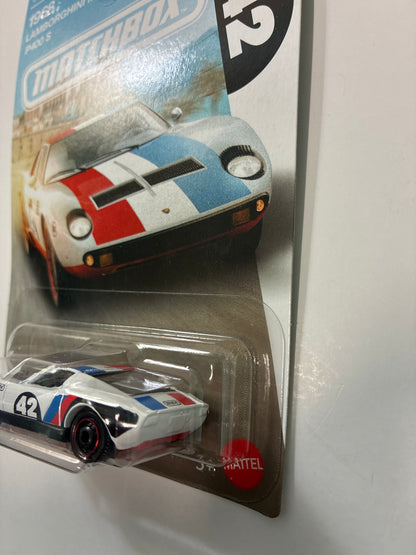 Matchbox 1/64 Super Cars Series 1968 Lamborghini Miura P400 S White - JJR50