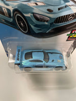 Hot Wheels 1/64 ‘16 Mercedes-Amg GT3 Blue - Damaged Card