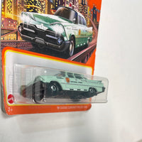 Matchbox 1/64 ‘59 Dodge Coronet Police Car Green - Damaged Card