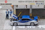 Focal Horizon 1/64 Nissan Skyline GT-R BCNR33 Fast And Furious Silver & Blue