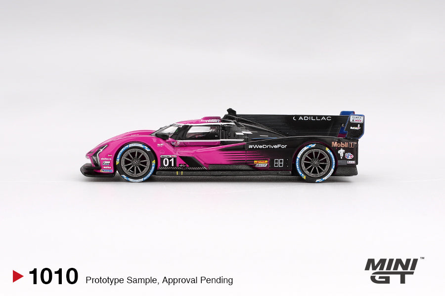 Mini GT 1/64 Cadillac V-Series.R #01 2024 IMSA Petit Le Mans Cadillac Racing Pink & Black - MGT01010