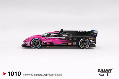 Mini GT 1/64 Cadillac V-Series.R #01 2024 IMSA Petit Le Mans Cadillac Racing Pink & Black - MGT01010