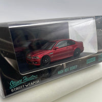 1/64 Stance Hunters BMW E46 M3 Red w/ Black Wheels