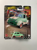 Hot Wheels 1/64 Boulevard Mix V ‘60s Fiat 500 D Modificado Green