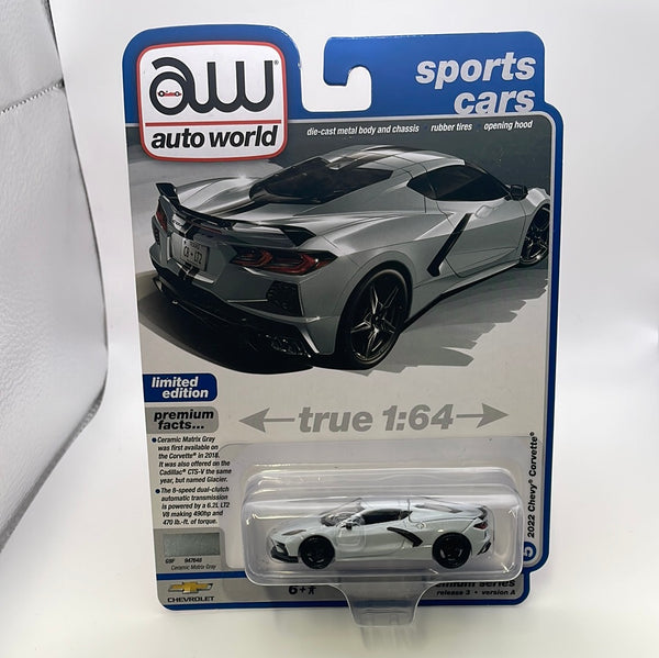1/64 Auto World Sports Cars 2022 Chevy Corvette Version A Ceramic Matrix Grey