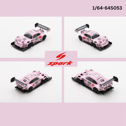 Spark Model 1/64 Hoonipigasus 911 #43 Pikes Peak 2022 Pink - 64SO53