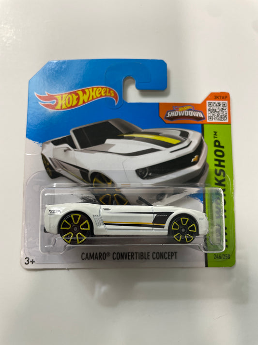 Hot Wheels 1/64 Camaro Convertible Concept White Short Card - Damaged Box