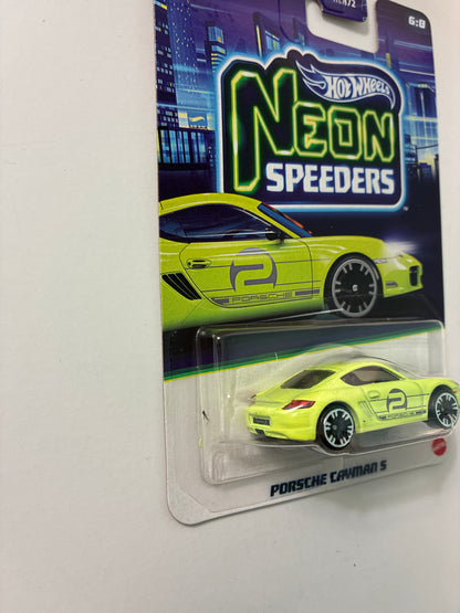 Hot Wheels 1/64 Neon Speeders Porsche Cayman S Green - JKY07