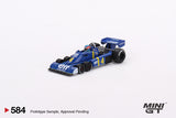 Mini GT 1/64 Tyrrell P34 #4 Patrick Depailler 1976 Swedish GP 2nd Place Blue