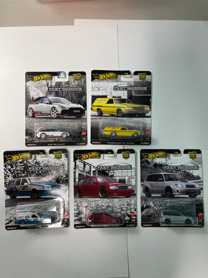 Hot Wheels 1/64 Car Culture Fast Wagons Set of 5 (FPY86-961J)