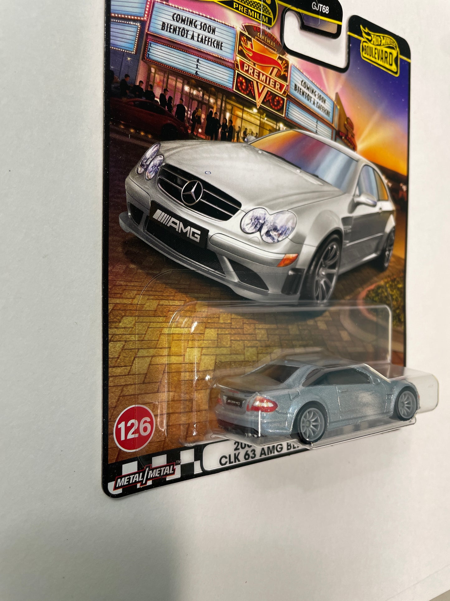 Hot Wheels 1/64 2025 Boulevard Mix C 2008 Mercedes-Benz CLK 63 AMG Black Series Silver - JBL07