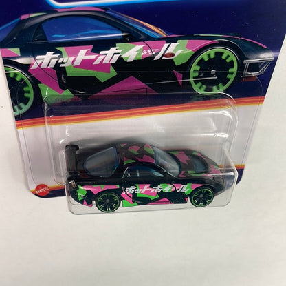 Hot Wheels 1/64 Neon Speeders ‘95 Mazda RX-7 Drift Black & Pink