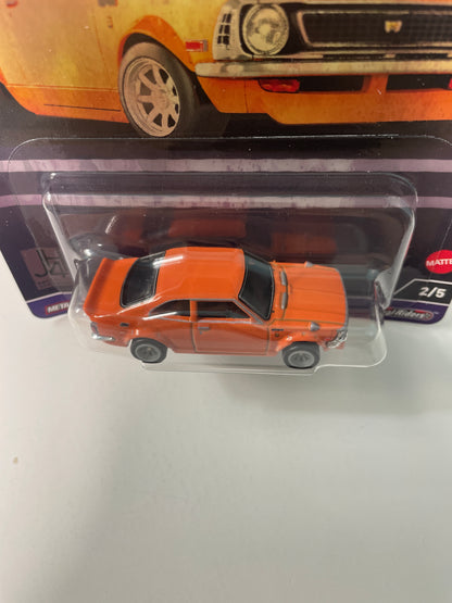 Hot Wheels 1/64 Car Culture Japan Historics 4 ‘72 Toyota Corolla Levin Orange - HRV69 - Damaged Card