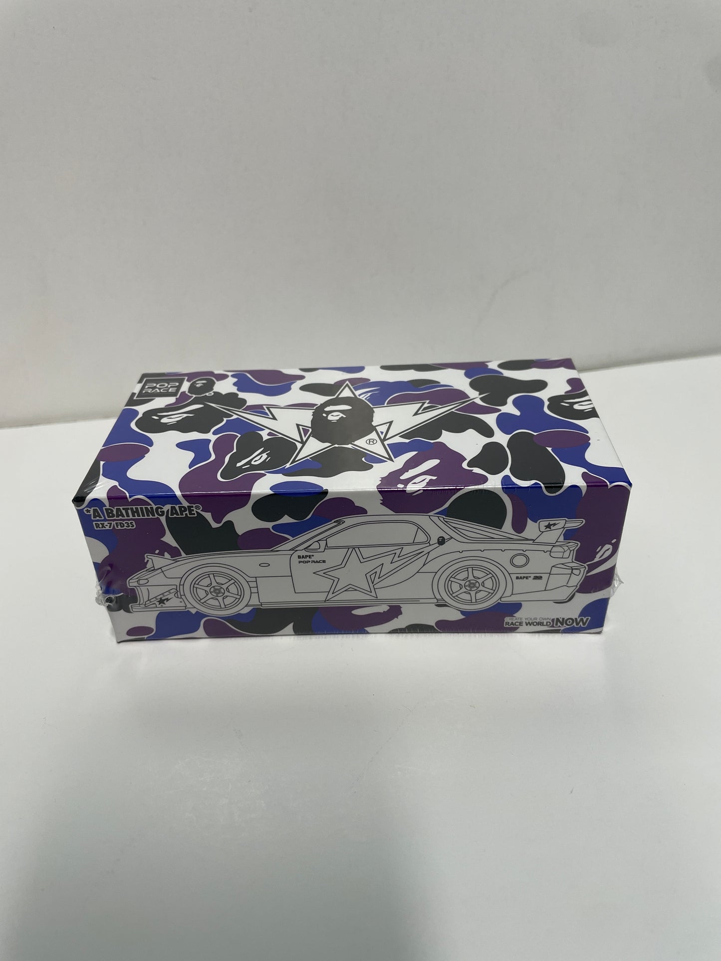Pop Race x Bape 1/64 Mazda RX-7 FD3S Re-Amemiya Hong Kong 20th Anniversary Special Edition Purple & White