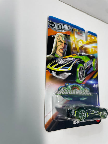 Hot Wheels 1/64 Silver Series Acceleracers RD-09 Racing Drones Black/Green - JCB91 (Euro Card)