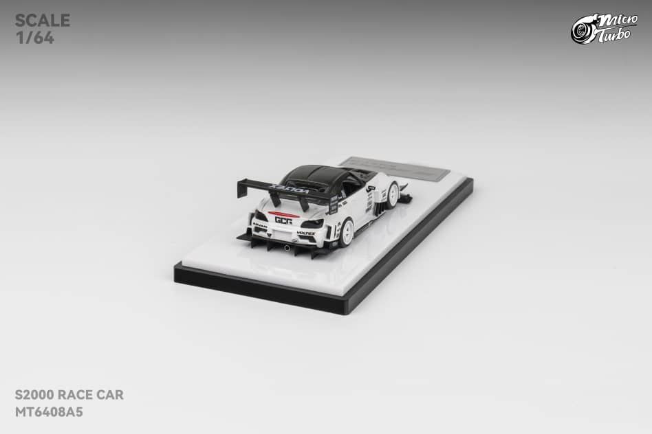 Micro Turbo 1/64 Honda S2000 Race Car Metallic White – Flipn Diecast