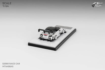 Micro Turbo 1/64 Honda S2000 Race Car Metallic White