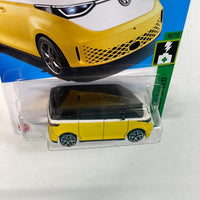 *Japan Card* Hot Wheels 1/64 Volkswagen ID. Buzz Yellow - Damaged Box