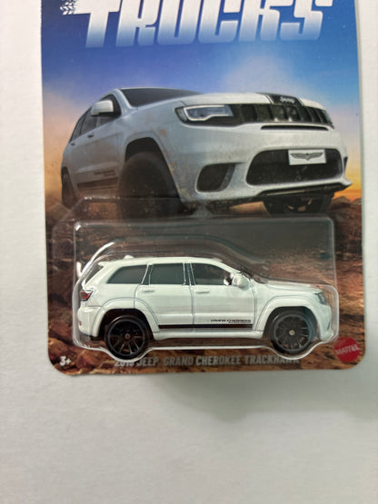 Hot Wheels 1/64 Silver Series Performance Trucks 2019 Jeep Grand Cherokee Trackhawk White - JKX73 - Damaged Box