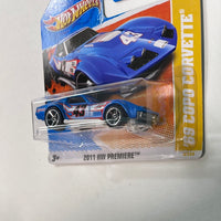 Hot Wheels 1/64 ‘69 Copo Corvette Short Card Blue - Damaged Card