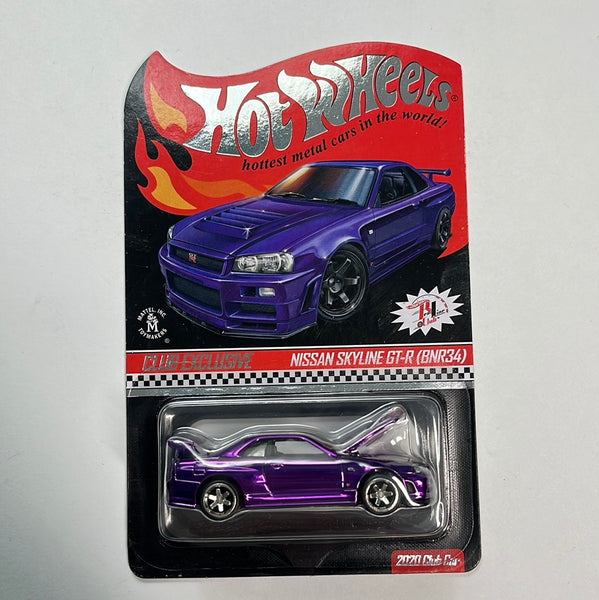 Hot Wheels RLC Nissan Skyline GT-R (BNR34) Purple w/ Button & Patch