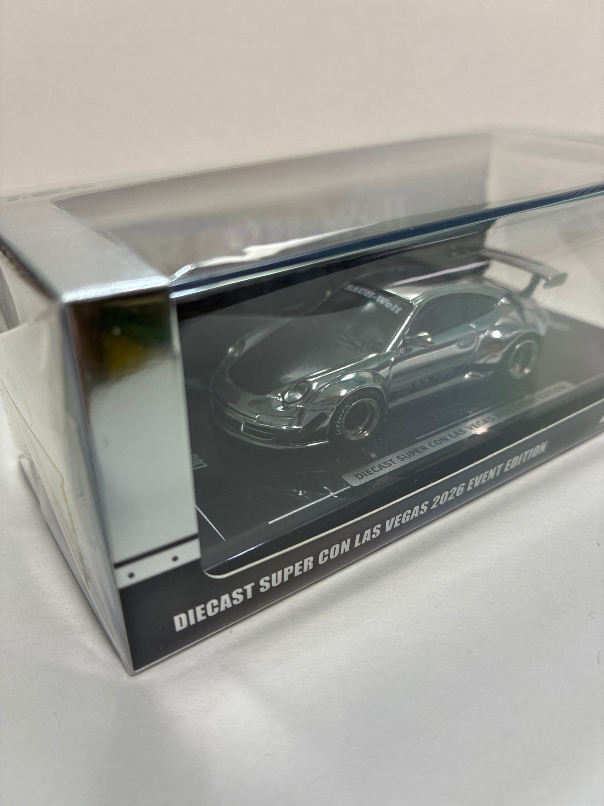 Inno64 1/64 Diecast Super Con Las Vegas 2026 Event Edition RWB Porsche 997 Chrome Silver - IN64-RWB997-DSCLV26
