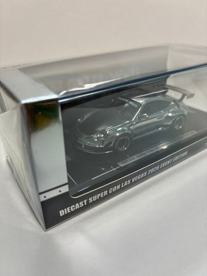 Inno64 1/64 Diecast Super Con Las Vegas 2026 Event Edition RWB Porsche 997 Chrome Silver - IN64-RWB997-DSCLV26