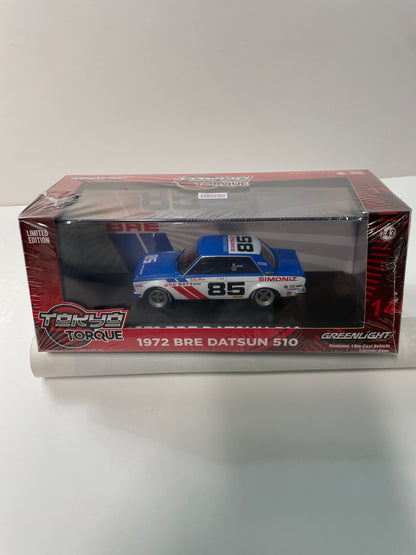 Greenlight 1/43 Torque 1972 BRE Datsun 510 n85 Blue & White