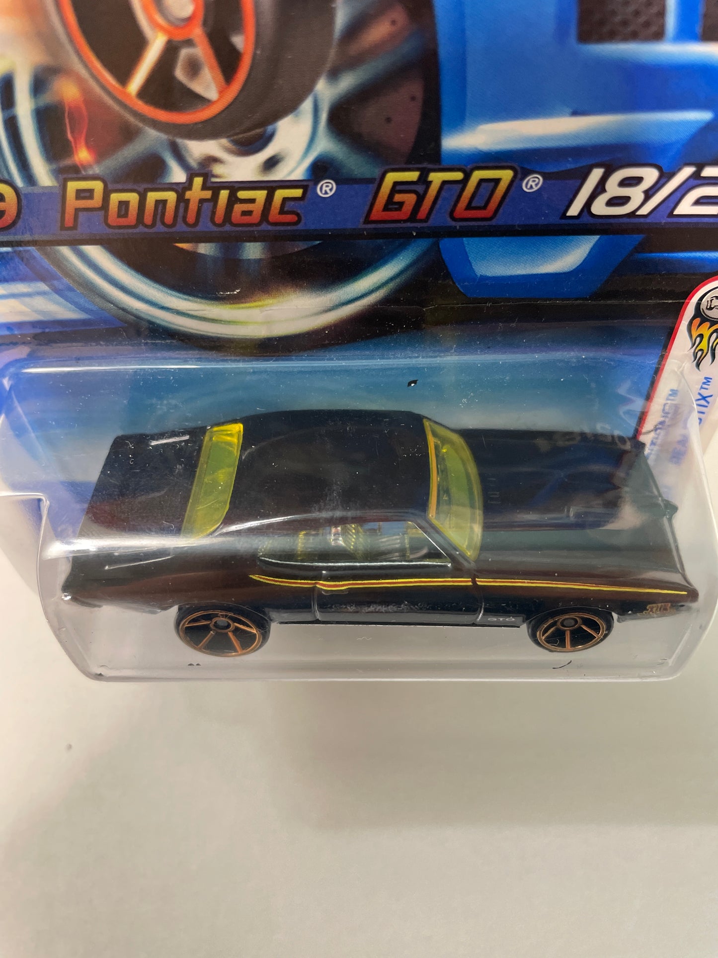 Hot Wheels 1/64 ‘69 Pontiac GTO Black - Damaged Box
