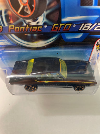 Hot Wheels 1/64 ‘69 Pontiac GTO Black - Damaged Box