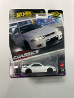 Hot Wheels 1/64 Car Culture Modern Classics Nissan Skyline GT-R (BCNR33) White