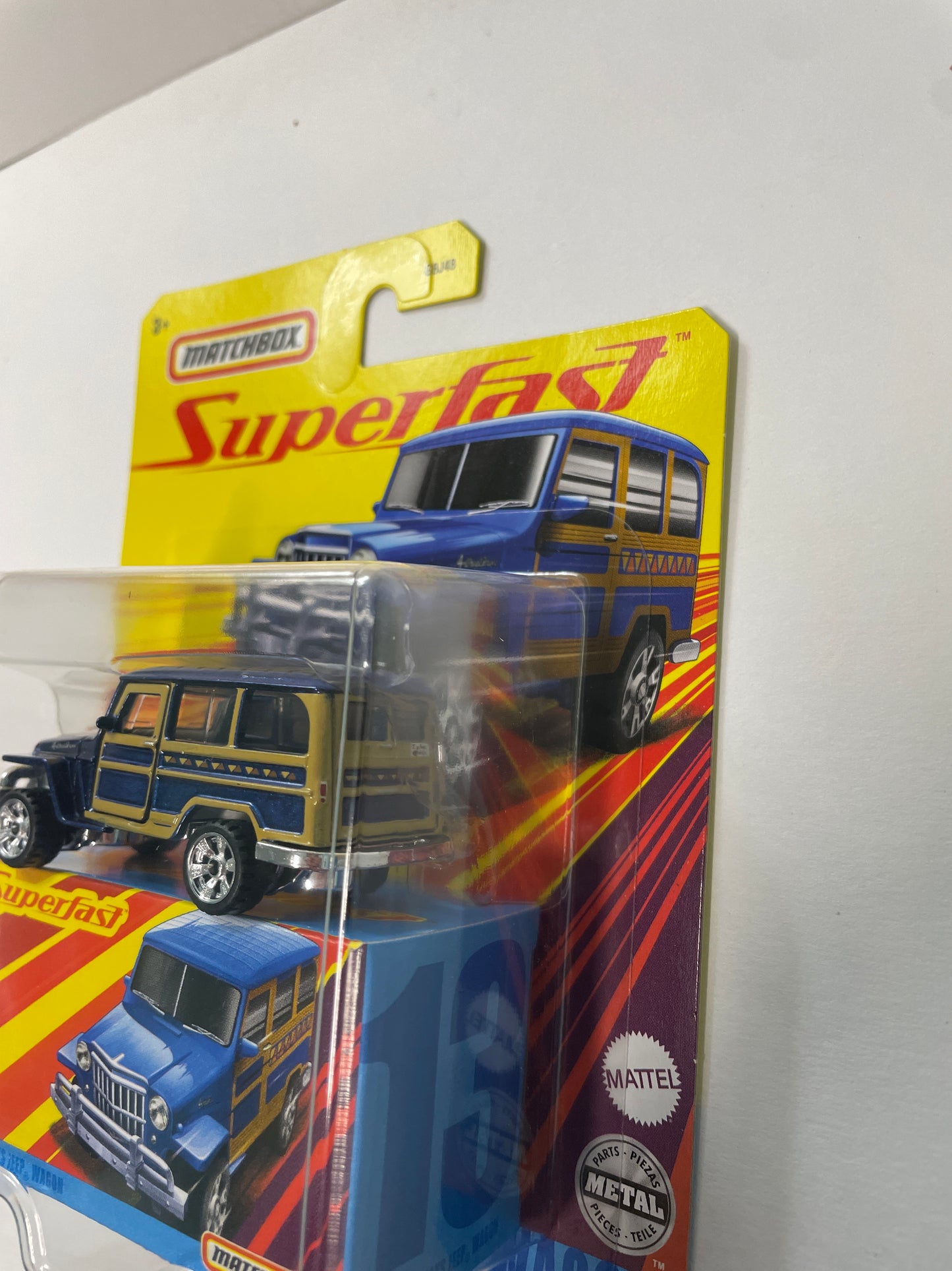Matchbox Superfast 1/64 1962 Willys Jeep Wagon Blue - GKP43