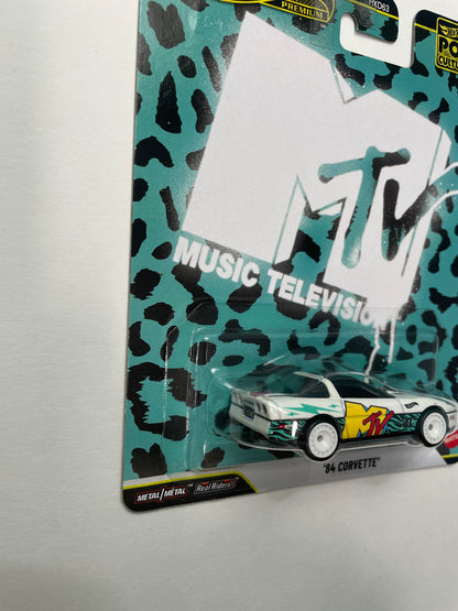 Hot Wheels 1/64 Pop Culture Music Television '84 Corvette White - JHW93