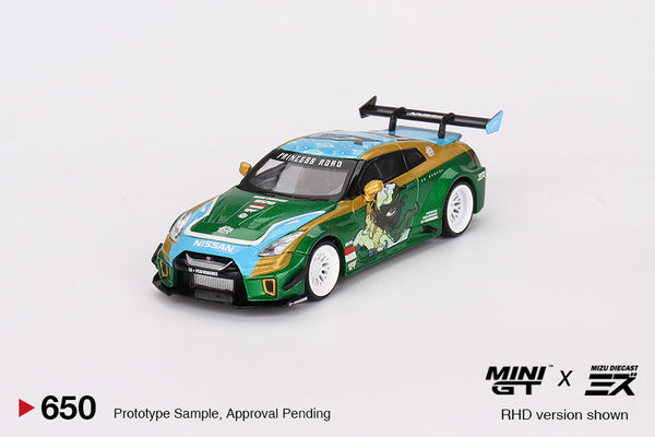 Mini GT x Mizu Diecast 1/64 LB-Silhouette WORKS GT NISSAN 35GT-RR Ver.2 “PRINCESS RORO” Green