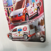 Matchbox 1/64 Candy Series Volkswagen Caddy Delivery White - Tootsie Roll Pop