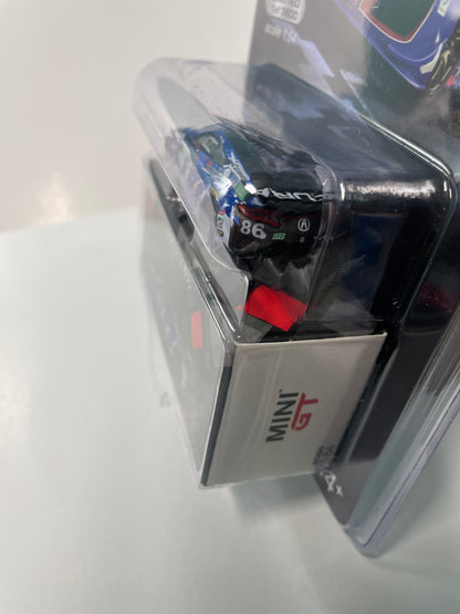 Mini GT 1/64 Mijo Exclusives USA Exclusive Acura NSX GT3 #86 2017 IMSA Watkins Glen Blue
