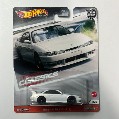 Hot Wheels 1/64 Car Culture Modern Classics 2 Nissan Silvia S14 White