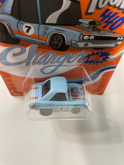 Hot Wheels 1/64 Noppo Gulf Racing Tooned ‘70 Dodge Charger Blue
