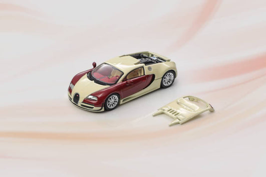 Mortal Model 1/64 2010 Bugatti Veyron 16.4 Super Sport Cream & Maroon