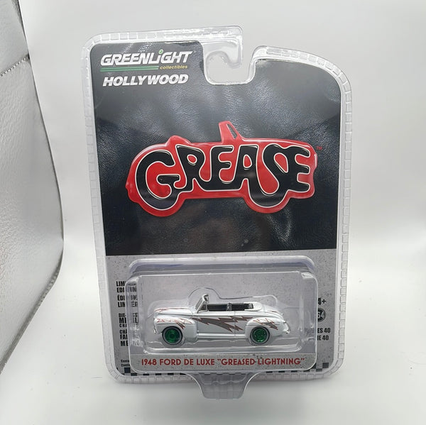 *Chase* Greenlight Hollywood 1/64 Grease 1948 Ford De Luxe “Greased Lightning” White