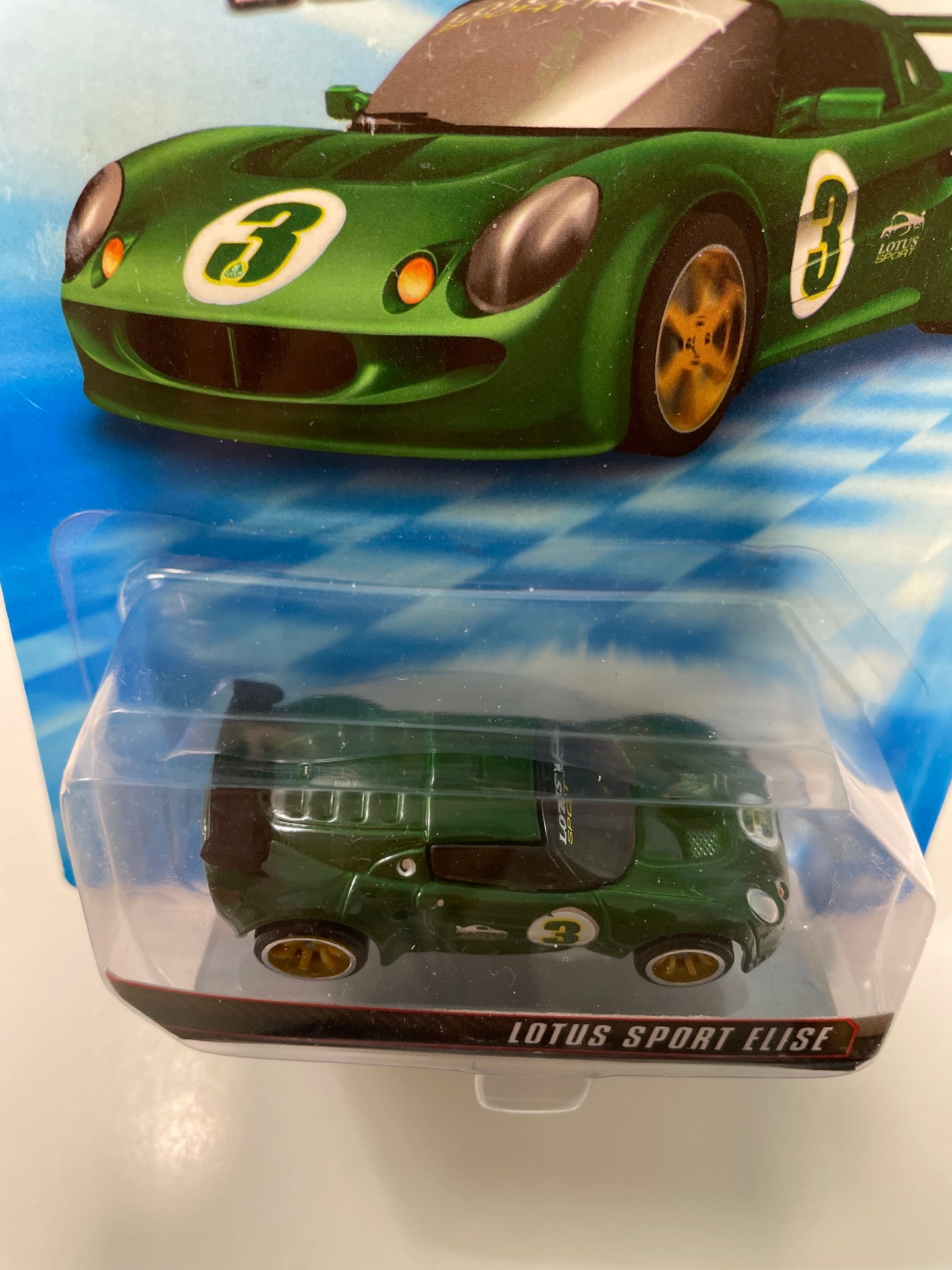 Hot Wheels 1/64 Speed Machines Lotus Sport Elise Green - Damaged Box and Car