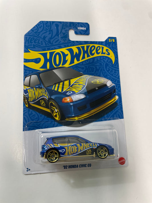 Hot Wheels 1/64 '92 Honda Civic EG Blue