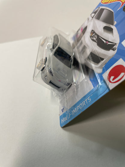 Hot Wheels 1/64 Subaru WRX STI Short Card White - Damaged Box