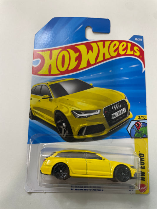 Hot Wheels 1/64 ‘17 Audi RS 6 Avant Yellow - Damaged Box
