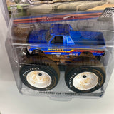 1/64 Greenlight Kings of Crunch Series 7 1996 Ford F-250 Monster Truck (Dirty Version) Bigfoot #7 Blue