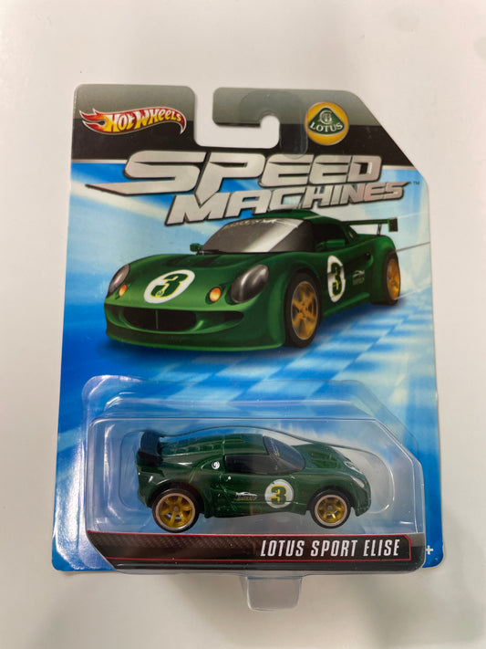 Hot Wheels 1/64 Speed Machines Lotus Sport Elise Green - Damaged Box and Car