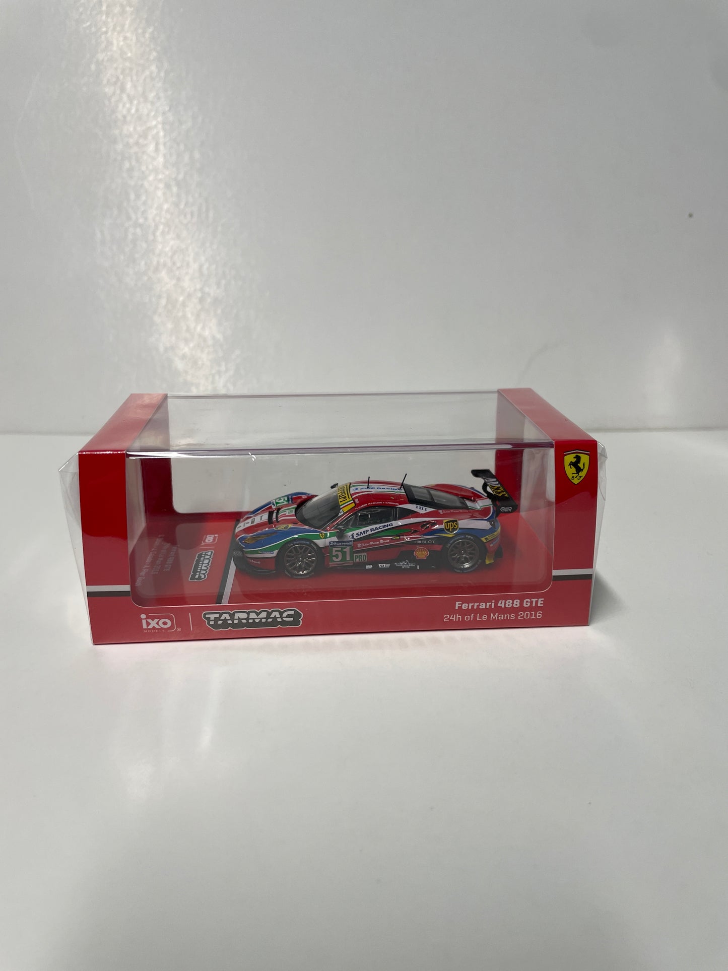 Tarmac Works x iXO Models 1/64 Ferrari 488 GTE 24h of Le Mans 2016 #51 Red - HOBBY64 - T64-071-16WEC51