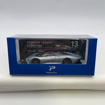 1/64 PosterCars McLaren Speedtail Hypercar League Collection Speedtail Silver